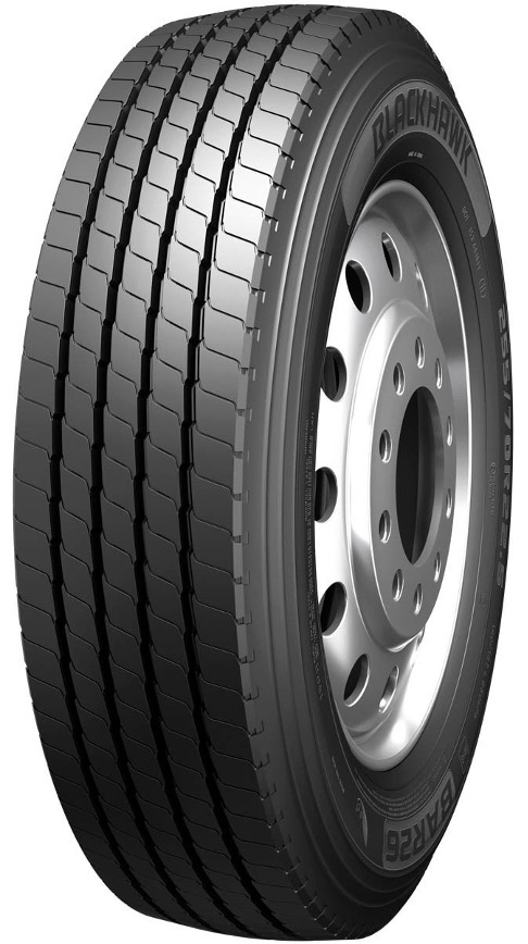 Llanta 225/70R19.5-16PR 128/126L BLACKHAWK BAR26 DIRECCIONAL CAMION