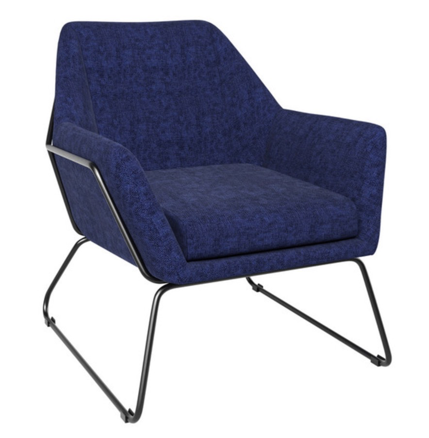 Sillón de chenilla Norwood Azul